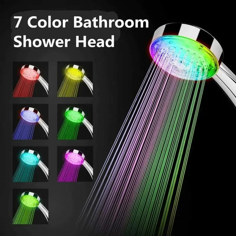 Shower Head Water Glow Light 7 Colors LED Light No Battery Required