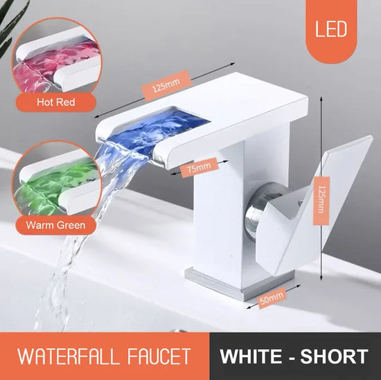 LED Luminous Faucet Waterfall Water