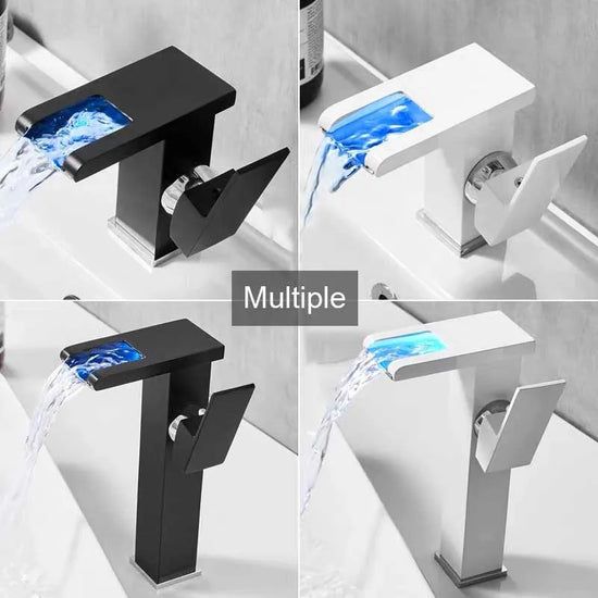 LED Luminous Faucet Waterfall Water