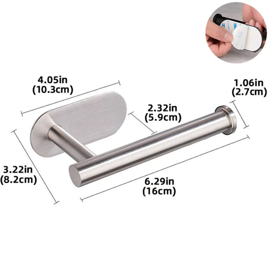 Adhesive Stainless Steel Toilet Paper Holder